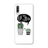 Hey you cactus: Samsung Galaxy A70 Transparant Hoesje
