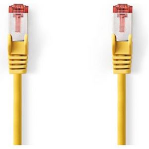 CAT6-kabel | RJ45 Male | RJ45 Male | S/FTP | 10.0 m | Rond | LSZH | Geel | Label