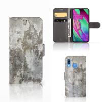 Samsung Galaxy A40 | Bookcase | Beton Print