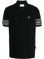 Philipp Plein polo à imprimé bandana - Noir