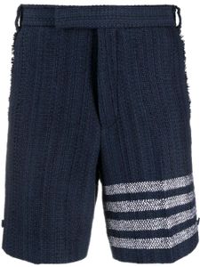 Thom Browne short en tweed à 4 bandes signature - Bleu