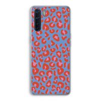 Leopard blue: Oppo A91 Transparant Hoesje