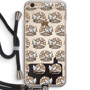 Slapende poes: iPhone 6 / 6S Transparant Hoesje met koord