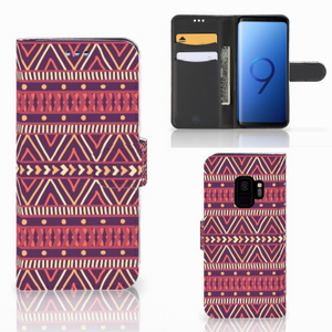 Samsung Galaxy S9 Telefoon Hoesje Aztec Paars