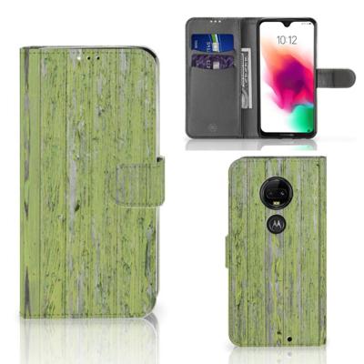 Motorola Moto G7 | G7 Plus | Book Style Case | Green Wood
