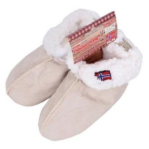 Gevoerde pantoffels/sloffen beige voor kinderen