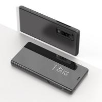 Voor Galaxy A90 5G galvaniseren spiegel horizontale Flip PU lederen draagtas met houder (zwart)