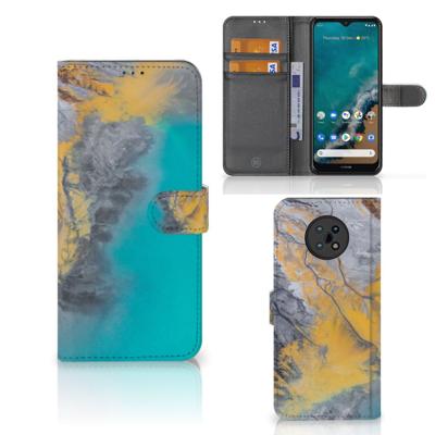 Nokia G50 | Bookcase | Marble Blue Gold