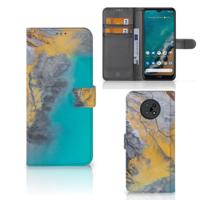 Nokia G50 | Bookcase | Marble Blue Gold