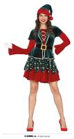 Kerst Elf Kostuum Fluweel Dames - thumbnail