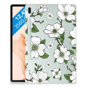 Samsung Galaxy Tab S7FE Siliconen Hoesje Dogwood Flowers