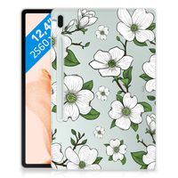 Samsung Galaxy Tab S7FE Siliconen Hoesje Dogwood Flowers - thumbnail