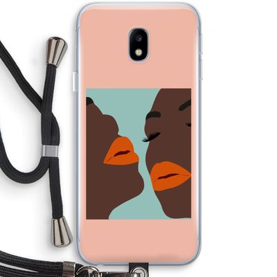 Orange lips: Samsung Galaxy J3 (2017) Transparant Hoesje met koord
