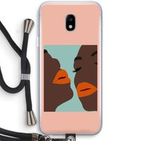 Orange lips: Samsung Galaxy J3 (2017) Transparant Hoesje met koord