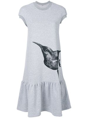Ioana Ciolacu robe-t-shirt imprimée - Gris