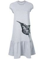 Ioana Ciolacu robe-t-shirt imprimée - Gris