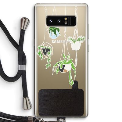 Hang In There: Samsung Galaxy Note 8 Transparant Hoesje met koord