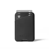 Mujjo Magsafe lederen card portomonee - Black