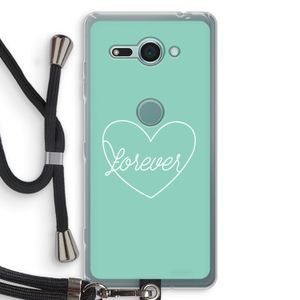 Forever heart pastel: Sony Xperia XZ2 Compact Transparant Hoesje met koord