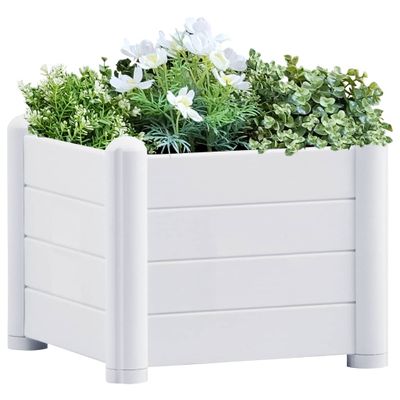 VidaXL Plantenbak verhoogd 43x43x35 cm pp wit
