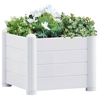 VidaXL Plantenbak verhoogd 43x43x35 cm pp wit