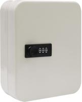 Sleutelkast met combinatieslot, voor 30 sleutels, wit