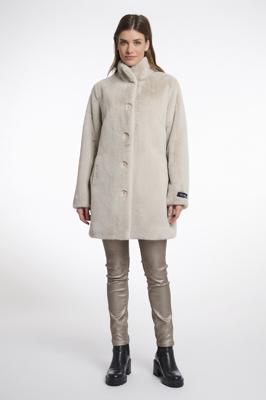 Rino & Pelle Nonna.7002511 Single Breasted Fake Fur Coat Winterjassen 9030 Birch