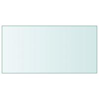 Tafelblad 50x100 cm gehard glas transparant