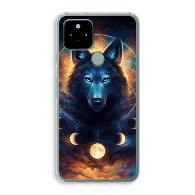 Wolf Dreamcatcher: Google Pixel 5 Transparant Hoesje