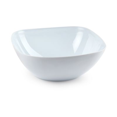 Serveer/tapas schaaltje vierkant - wit - 20 x 8 cm - kunststof Serveer/tapas schaaltje vierkant - wit - 20 x 8 cm - kunststof