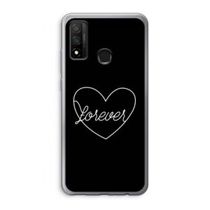 Forever heart black: Huawei P Smart (2020) Transparant Hoesje