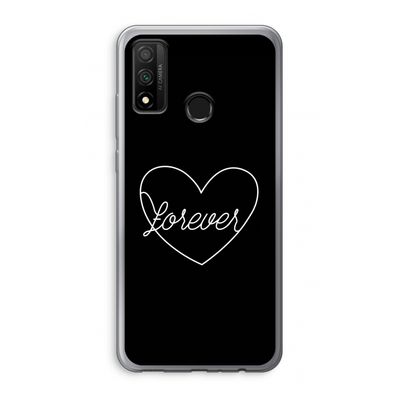 Forever heart black: Huawei P Smart (2020) Transparant Hoesje