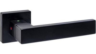 Intersteel Cunera deurkruk met blokkermechanisme Prolock op vierkant rozet - zwart Intersteel Cunera deurkruk met blokkermechanisme Prolock op vierkant rozet - zwart