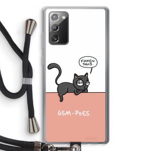 GSM poes: Samsung Galaxy Note 20 / Note 20 5G Transparant Hoesje met koord