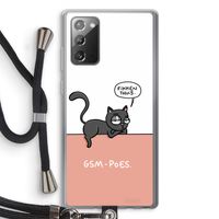 GSM poes: Samsung Galaxy Note 20 / Note 20 5G Transparant Hoesje met koord GSM poes: Samsung Galaxy Note 20 / Note 20 5G Transparant Hoesje met koord