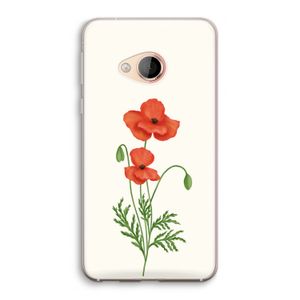 Red poppy: HTC U Play Transparant Hoesje