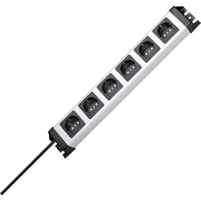 Kopp 226720018 Stekkerdoos 6-voudig Grijs, Zwart Randaarde stekker 1 stuk(s)