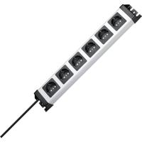 Kopp 226720018 Stekkerdoos 6-voudig Grijs, Zwart Randaarde stekker 1 stuk(s)