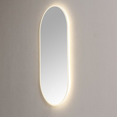 Spiegel Sanilux Ovaal Met Direct LED 3 Kleuren Instelbaar & Spiegelverwarming 90x45 cm Helder Sanilux