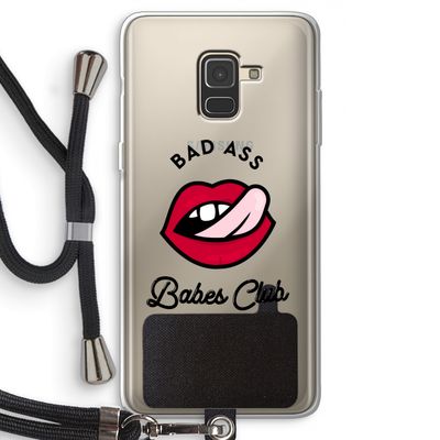 Badass Babes Club: Samsung Galaxy A8 (2018) Transparant Hoesje met koord