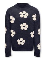 Kids ONLY winter sweater meisjes - blauw - KogNaja - regular fit, gebreid