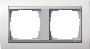 Gira Event Zuiverwit / Aluminium 2-voudig
