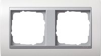 Gira Event Zuiverwit / Aluminium 2-voudig
