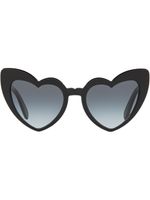 Saint Laurent Eyewear lunettes de soleil à monture cœur - Noir