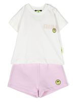 Barrow kids ensemble haut-short à logo imprimé - Blanc