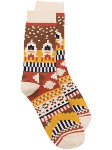 Henrik Vibskov chaussettes à motif géométrique - Tons neutres