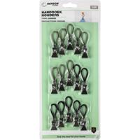 Benson Handdoekhaakjes - zwart - 15x - handdoekclips - ophanghaakjes