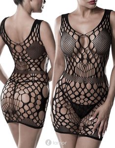 * GREY VELVET Zwart mesh jurkje, GV20006
