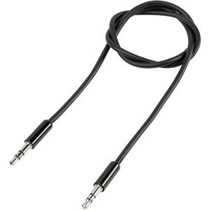 SpeaKa Professional SP-7870040 Jackplug Audio Aansluitkabel [1x Jackplug male 3,5 mm - 1x Jackplug male 3,5 mm] 0.50 m Zwart SuperSoft-mantel