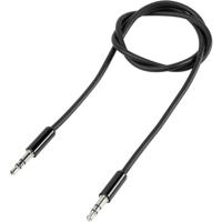 SpeaKa Professional SP-7870040 Jackplug Audio Aansluitkabel [1x Jackplug male 3,5 mm - 1x Jackplug male 3,5 mm] 0.50 m Zwart SuperSoft-mantel - thumbnail